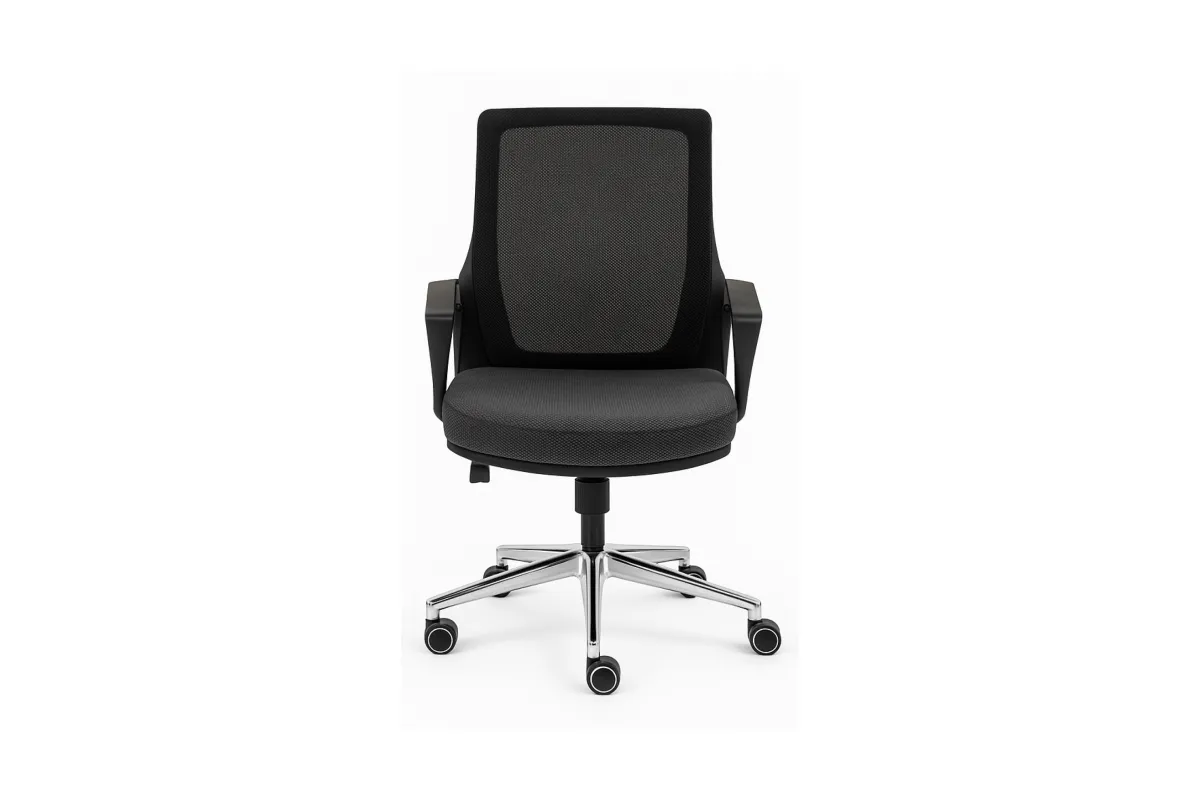 ALPHA OFFICE CHAIR CHROME FEET - AP 1512 K
