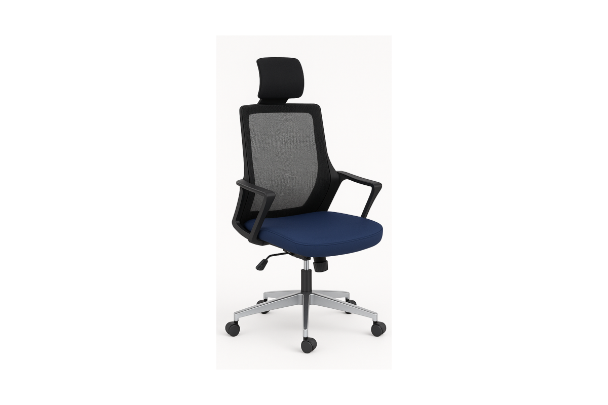 ALPHA EXECUTIVE CHAIR CHROME FEET- AP 1511 K