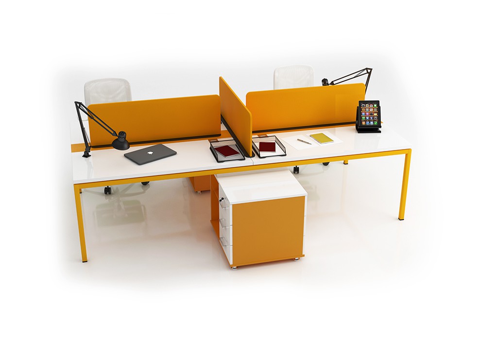 ASTANA 4 PERSON OFFICE WORKSTATION DESK