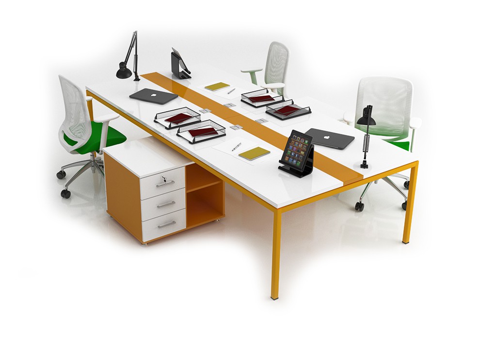 ASTANA 4 PERSON OFFICE WORKSTATION DESK