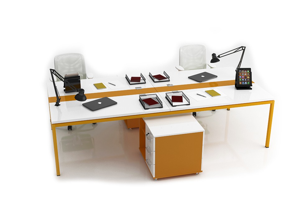 ASTANA 4 PERSON OFFICE WORKSTATION DESK