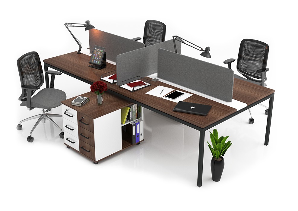 ASTANA 4 PERSON OFFICE WORKSTATION DESK