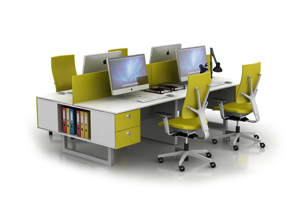 ASTRO 4 PERSON WORKSTATION DESK