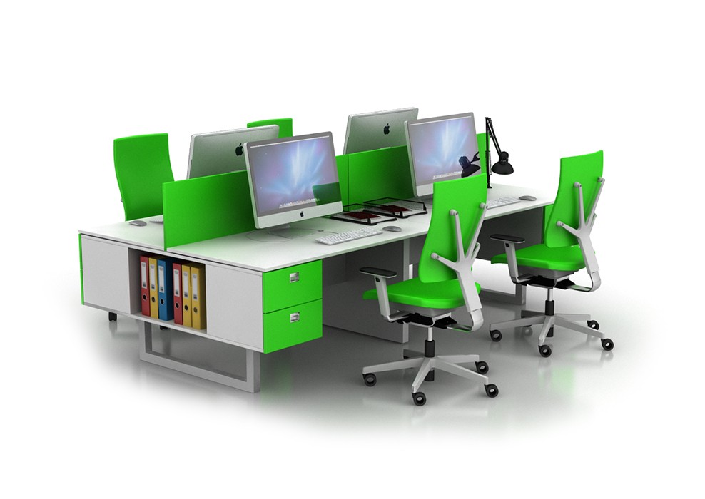 ASTRO 4 PERSON WORKSTATION DESK