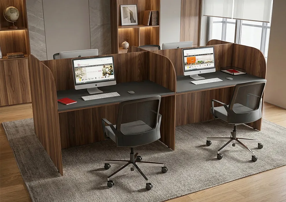 Call Center-4 Person Workstatıon Desk