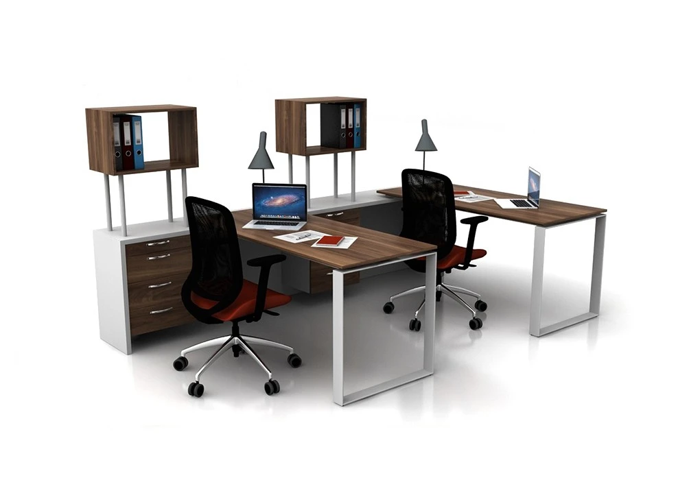 GLASS ORDER 2 PERSON WORKSTATION DESK