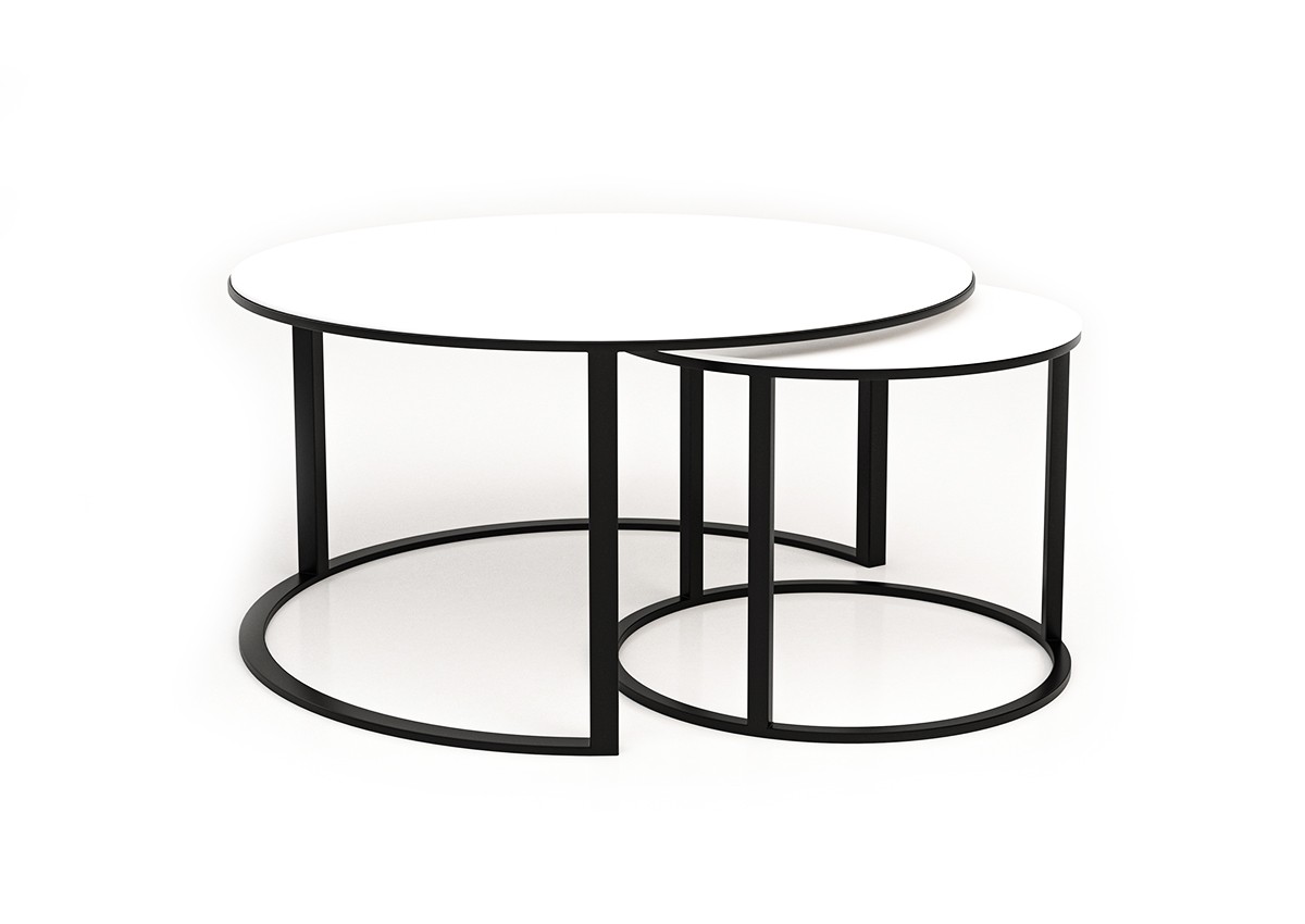 TABLE RONDE DOUBLE LILA