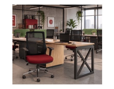 ALPHA OFFICE CHAIR CHROME FEET - AP 1512 K