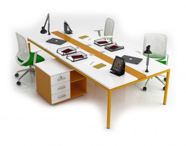 ASTANA 4 PERSON OFFICE WORKSTATION DESK