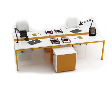 ASTANA 4 PERSON OFFICE WORKSTATION DESK