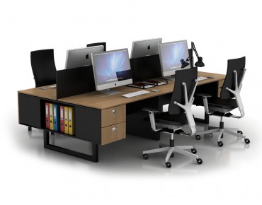 ASTRO 4 PERSON WORKSTATION DESK