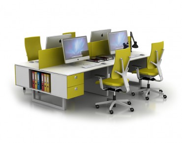 ASTRO 4 PERSON WORKSTATION DESK