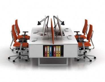 ASTRO 4 PERSON WORKSTATION DESK