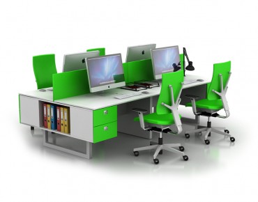 ASTRO 4 PERSON WORKSTATION DESK