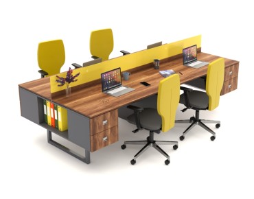 ASTRO 4 PERSON WORKSTATION DESK