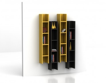 WALL MOUNTED 4 BOOKCASE