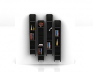 WALL MOUNTED 4 BOOKCASE