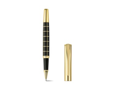 FLOW SİYAH GOLD ROLLER KALEM