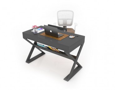 BUREAU D'ÉTUDE AVEC ÉTAGÈRE + CHAISE D'ÉTUDE