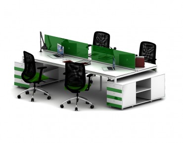 SINERJI 4 PERSON WORKSTATION DESK