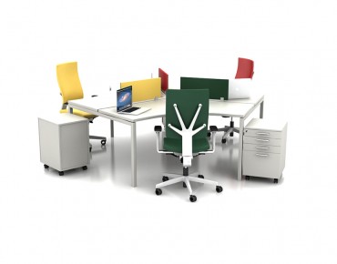 3 PERSON WORKSTATION DESK