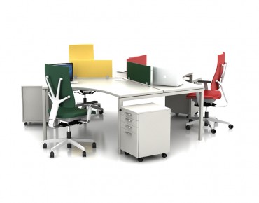 3 PERSON WORKSTATION DESK