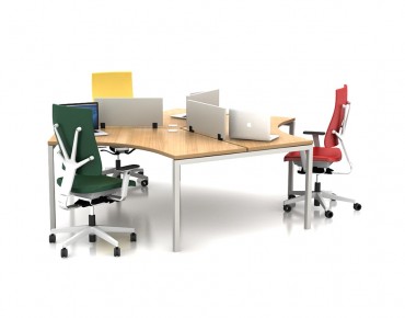 3 PERSON WORKSTATION DESK