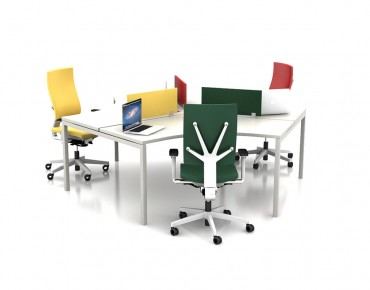 3 PERSON WORKSTATION DESK