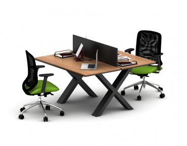 X 2 PERSON WORKSTATION DESK