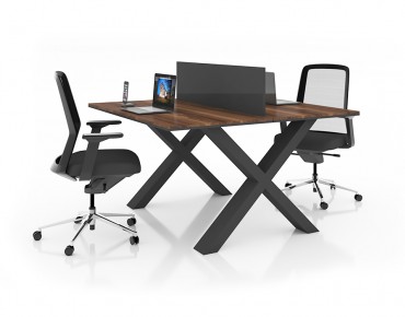 X 2 PERSON WORKSTATION DESK