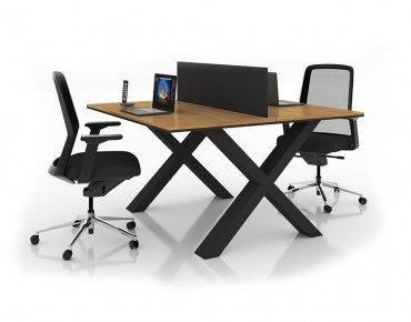 X 2 PERSON WORKSTATION DESK