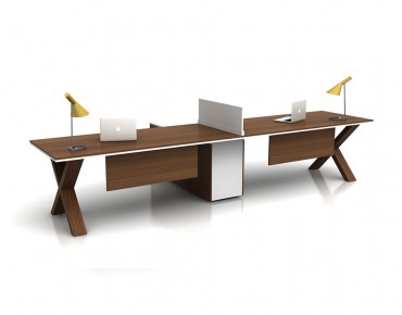 X HORIZONTAL 2 PERSON WORKSTATION DESK