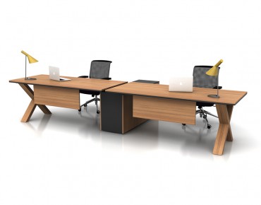 X HORIZONTAL 2 PERSON WORKSTATION DESK