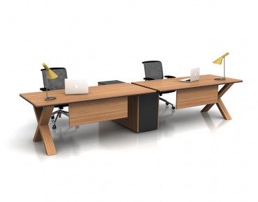 X HORIZONTAL 2 PERSON WORKSTATION DESK