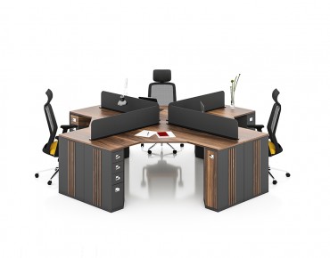 YONCA 4 PERSON WORKSTATION DESK