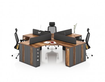 YONCA 4 PERSON WORKSTATION DESK