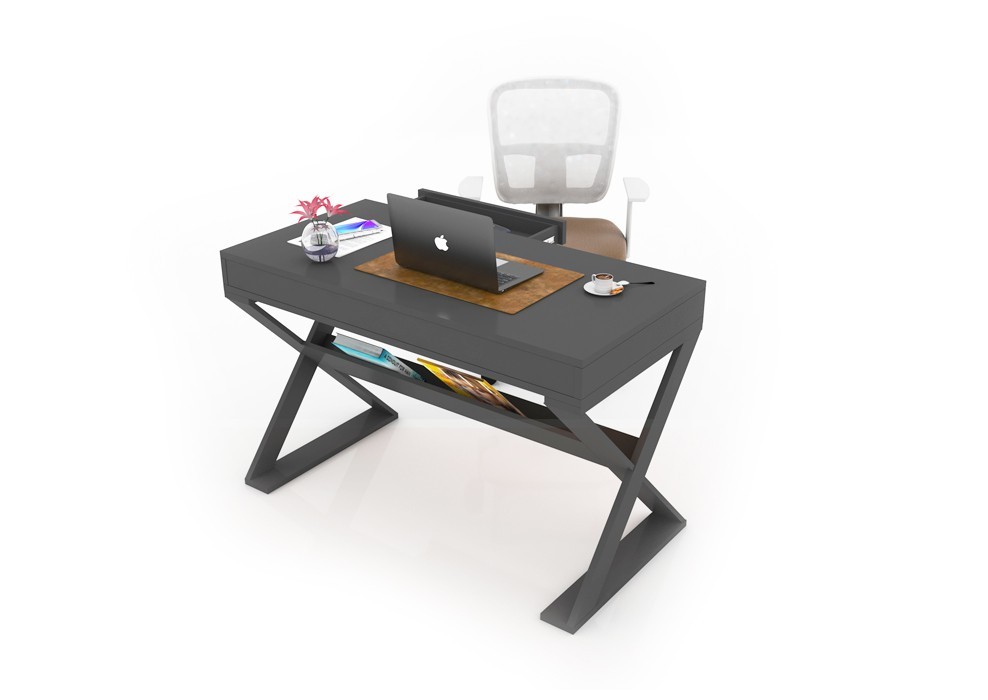 BUREAU D'ÉTUDE AVEC ÉTAGÈRE + CHAISE D'ÉTUDE