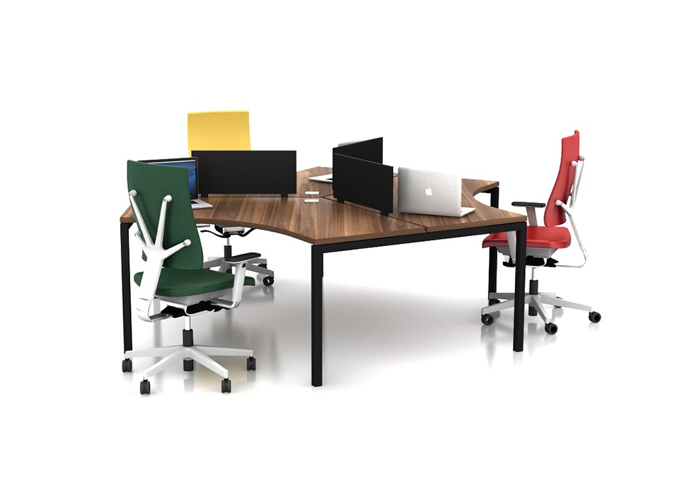 3 PERSON WORKSTATION DESK