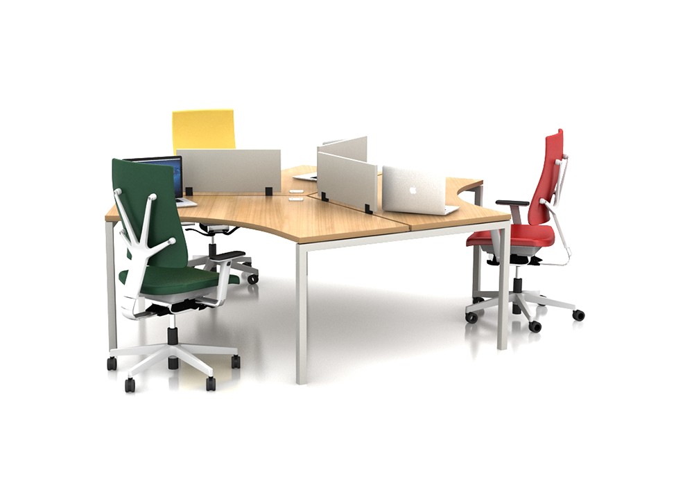 3 PERSON WORKSTATION DESK