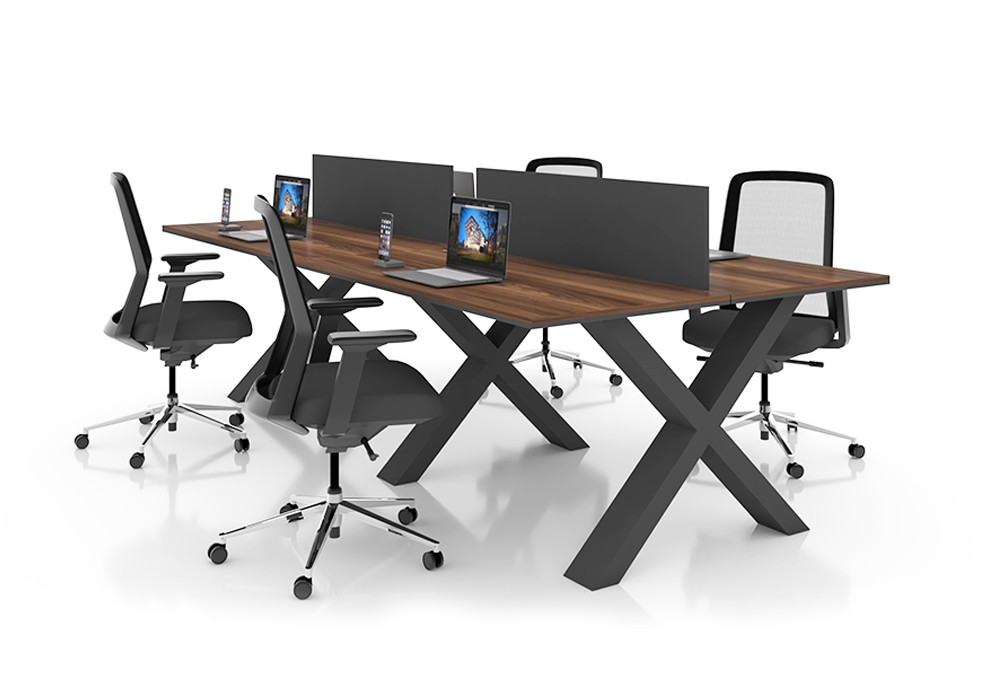 X 4 PERSON WORKSTATION DESK