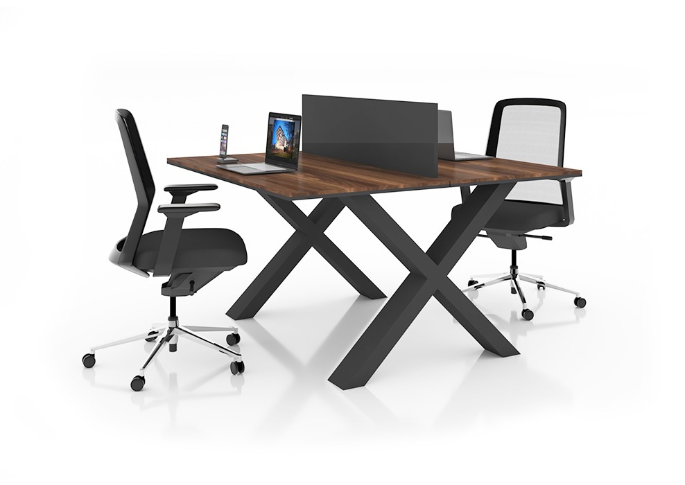 X 2 PERSON WORKSTATION DESK