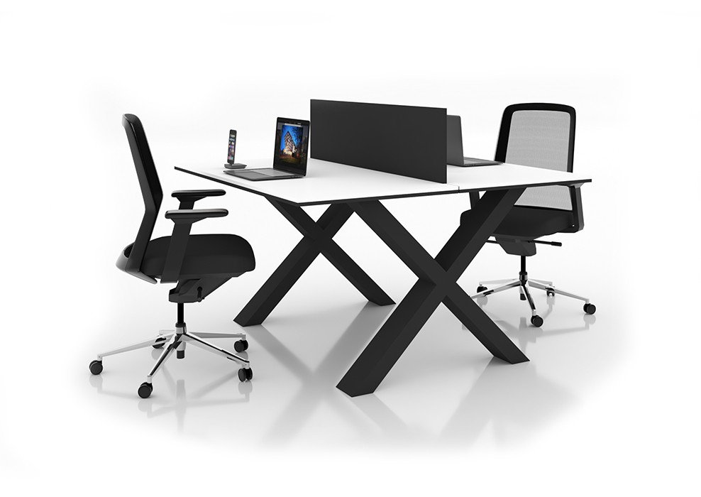 X 2 PERSON WORKSTATION DESK