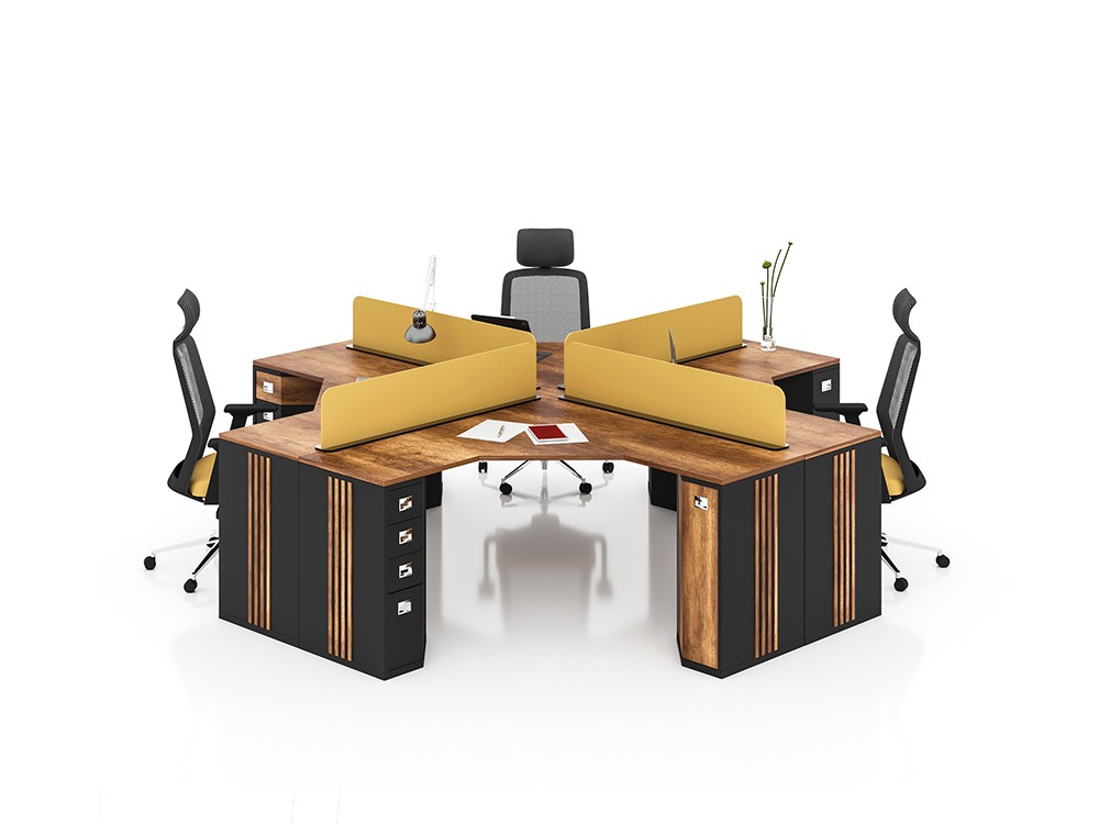 YONCA 4 PERSON WORKSTATION DESK