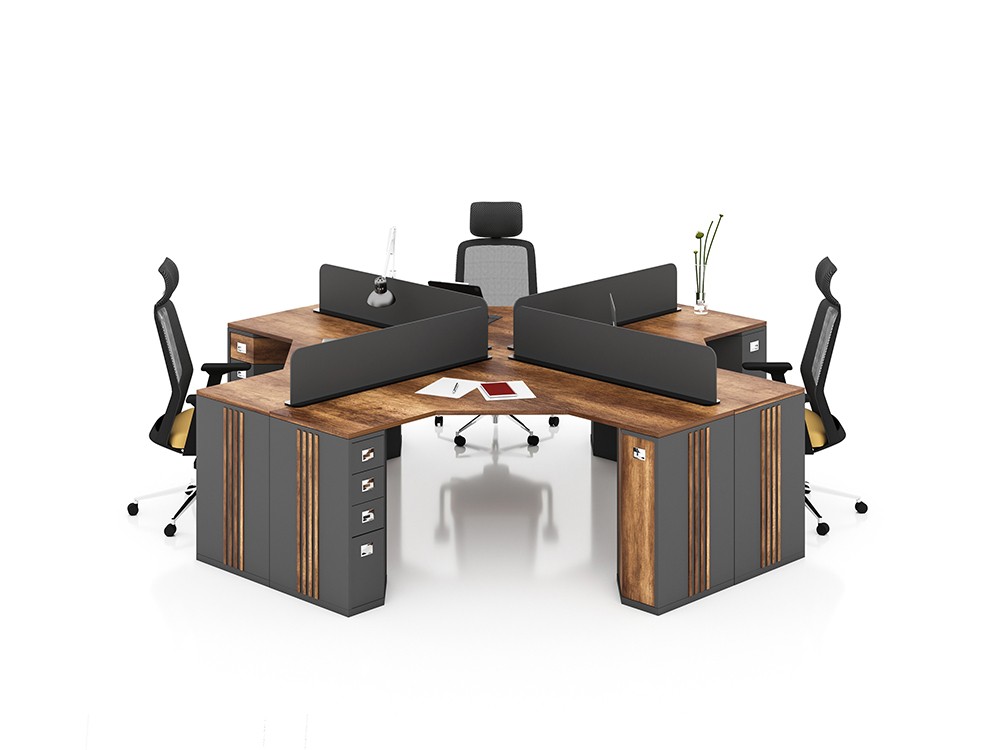 YONCA 4 PERSON WORKSTATION DESK